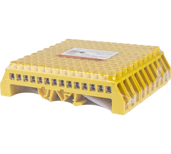 Шина TDM PE земля, в желтом изоляторе, на DIN-рейку 8x12 мм, 14 групп SQ0801-0218