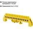 Шина TDM ELECTRIC PE земля, в желтом изоляторе, на DIN-рейку 8x12 мм, 14 групп SQ0801-0218 4