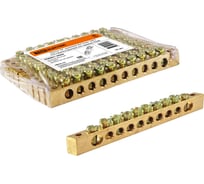Шина TDM ELECTRIC N нулевая, 8x12 мм, 10/2, 10 групп, крепеж по краям SQ0801-0069