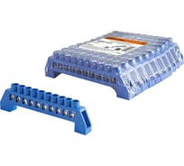 Шина нулевая "N" в изоляторе 6х9мм 10 групп TDM ELECTRIC, никелированная SQ0801-0319