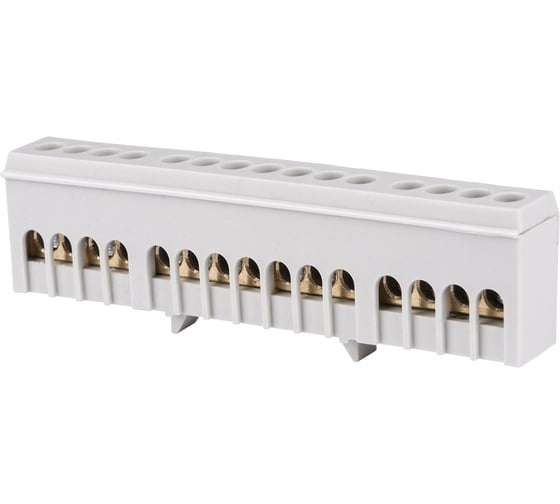 Шина TDM ELECTRIC L фаза, в сером изоляторе, на DIN-рейку, 6x9 мм, 15 групп SQ0801-0213