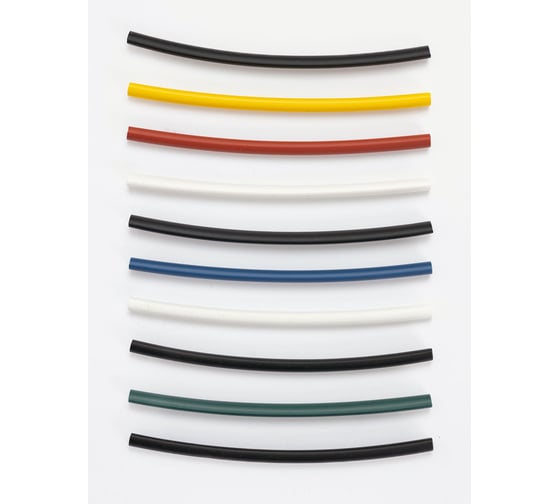 Набор термоусаживаемых трубок Grisard ElectricТТУ 4/2 (4хЧ, 2хБ, К, С, Ж, З) (10x10см/упаковка) GRE-016-0007 1