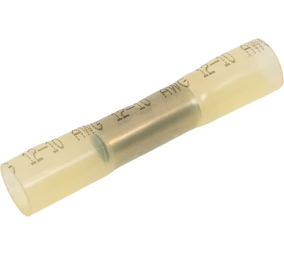 Термоусаживаемый соединитель BTI под опрессовку с клеем желтый 4,0-6,0 мм. (100шт/упаковка) 87 1108 04 1