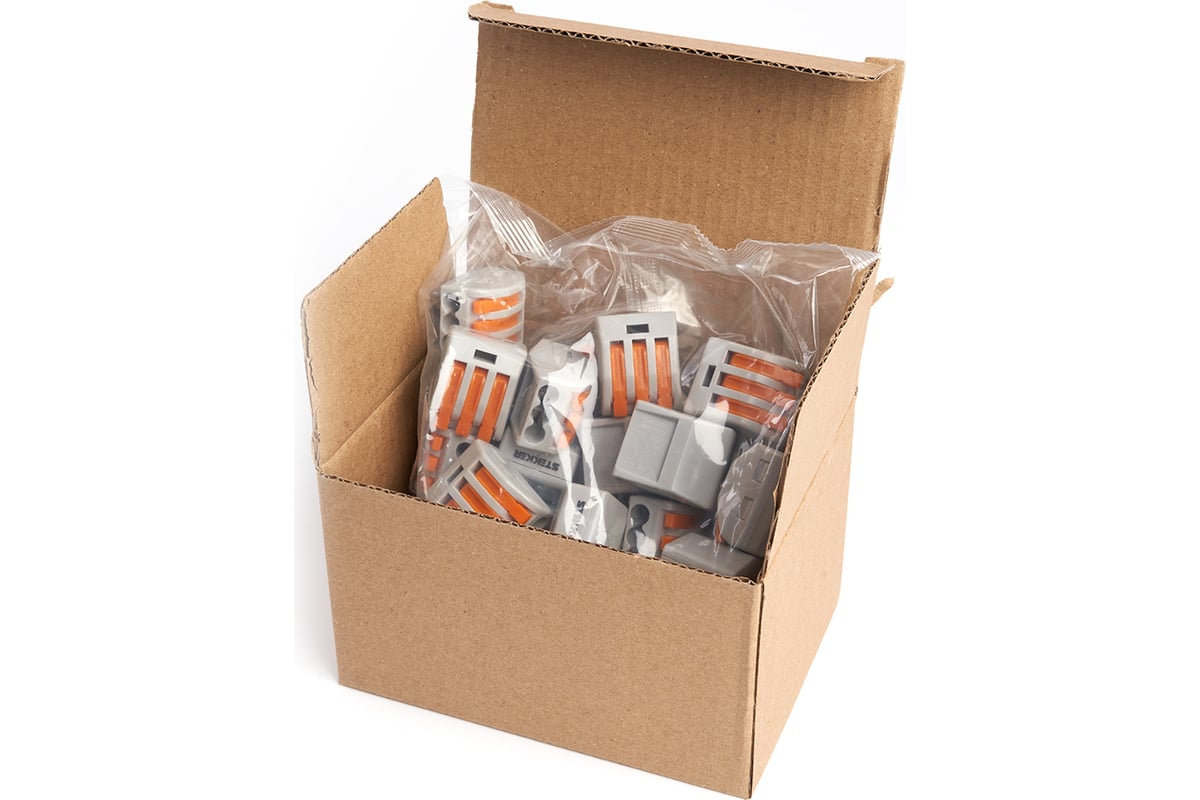 Строительно-монтажная 3-проводная клемма STEKKER LD222-613 39867 ...