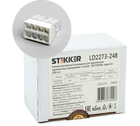 Монтажная 8-проводная клемма STEKKER с пастой для 1-жильного проводника, ld2273-248, 100 шт 39945