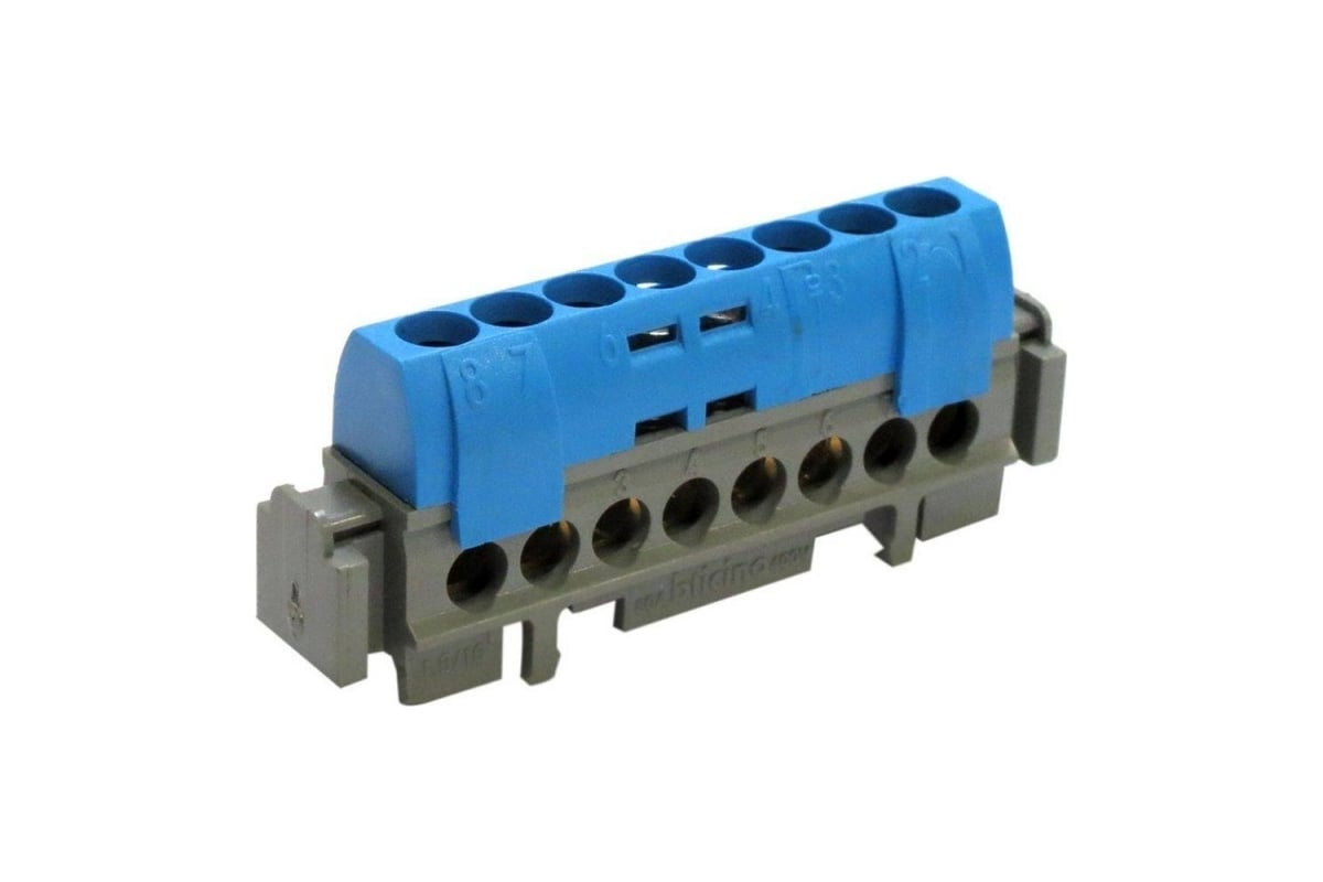 Клеммная колодка Legrand IP 2X - нейтраль - синяя - 8x1,5-16 мм2 ...