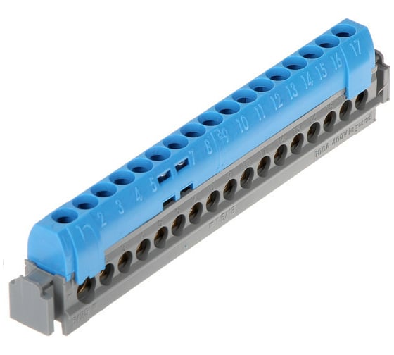Клеммная колодка Legrand IP 2X нейтраль 1x6-25 мм2 21x1,5-16 мм2 длина 141 мм 004845