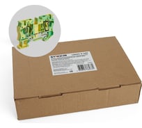 Самозажимной 2-проводной проходной зажим STEKKER ЗНИ - 10,0, JXB ST 10, желтый, зеленый LD552-3-100, 50шт, 39962