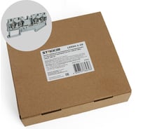 Самозажимной 4-проводной проходной зажим STEKKER ЗНИ - 2,5, JXB ST 2,5, серый LD554-1-25, 100шт, 39965