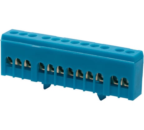 Изолированная шина N TEHNOPLAST голубой для din-рейки - 12 отверстий N/12 PN131460