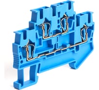 Самозажимной зажим STEKKER 4-проводной проходной 2 уровня ЗНИ - 2,5, JXB ST 2,5, синий LD555-2-25 39973
