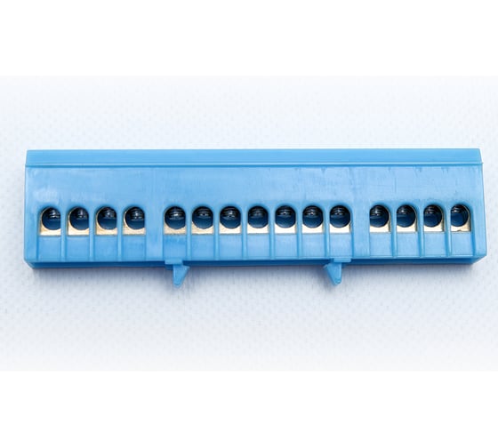 Изолированная шина N TEHNOPLAST голубой для din-рейки - 15 отверстий N/15 PN131461