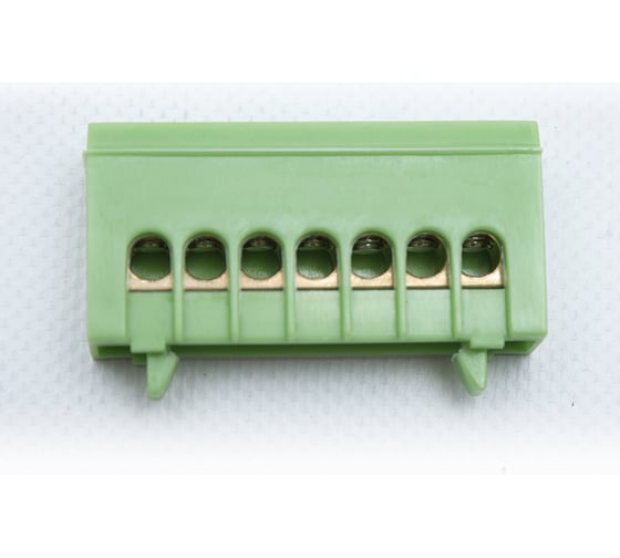 Изолированная шина PE TEHNOPLAST зеленый для din-рейки - 7 отверстий PE/7 PN131462
