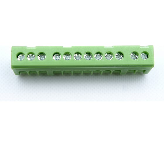 Изолированная шина PE TEHNOPLAST зеленый для din-рейки - 12 отверстий PE/12 PN131463