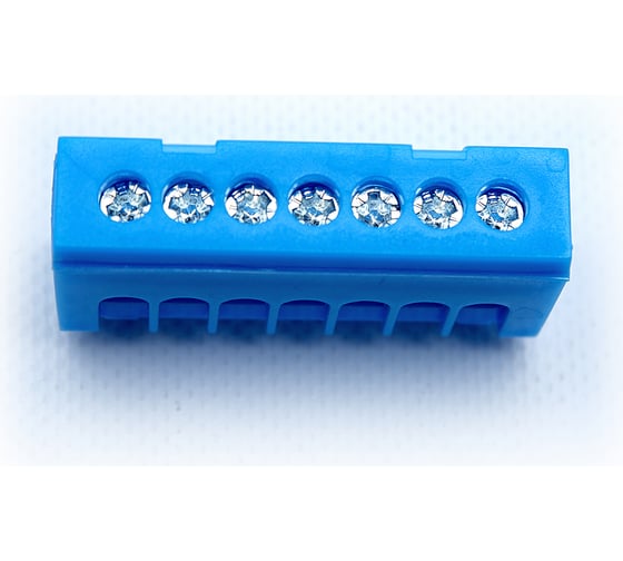 Изолированная шина N TEHNOPLAST голубой для din-рейки - 7 отверстий N/7 PN131459 1