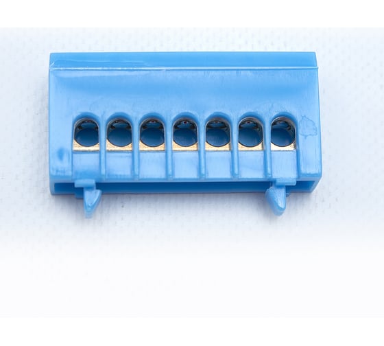 Изолированная шина N TEHNOPLAST голубой для din-рейки - 7 отверстий N/7 PN131459