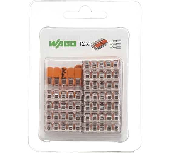 Клеммы WAGO 221-415 в блистерной упаковке 12шт 221-415-12 221-415/12