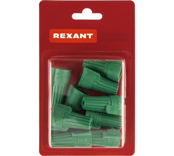 Соединительный изолирующий зажим REXANT с лепестками СИЗ-99 d 12 мм 5-16 мм2 зеленый 10шт 08-0707-10