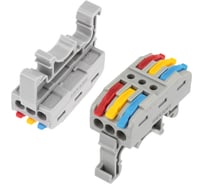 Проходная клемма REXANT СМК 222-423D, 3-полюсная, с креплением на DIN-рейку (0,08-4 мм2), 5 шт. 07-5238-05