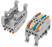 Проходная клемма REXANT СМК 222-424D, 4-полюсная, с креплением на DIN-рейку (0,08-4 мм2), 4 шт. 07-5237-04