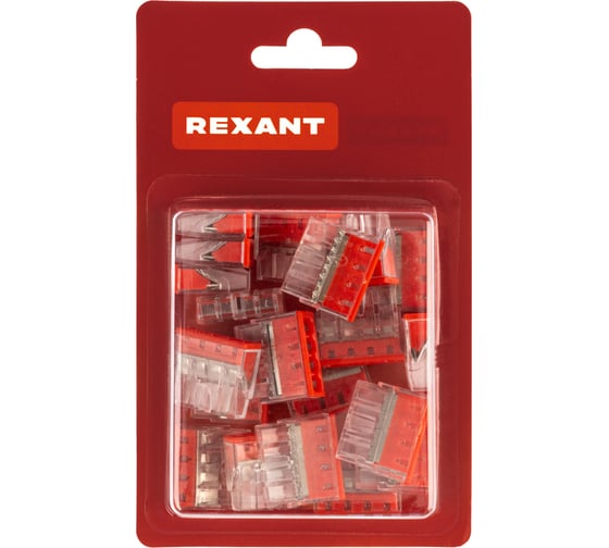 Экспресс-клемма REXANT СМК 2273-204, 4-проводная 0.5-2.5 мм2, прозрачная, 20 шт. 07-3213-20