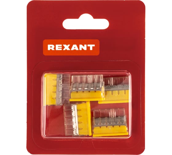 Экспресс-клемма REXANT СМК 2273-205, 5-проводная 0.5-2.5 мм2, прозрачная, 5 шт. 07-3214-5