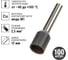 Наконечник-гильза TDM ELECTRIC е2512 2,5мм2 с изолированным фланцем (100шт) SQ0512-0021 2