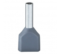 Наконечник штыревой втулочный изолированный серый НШВИ(2) 0.75-8 (1 шт; 2х0.75 мм) GLW 61585