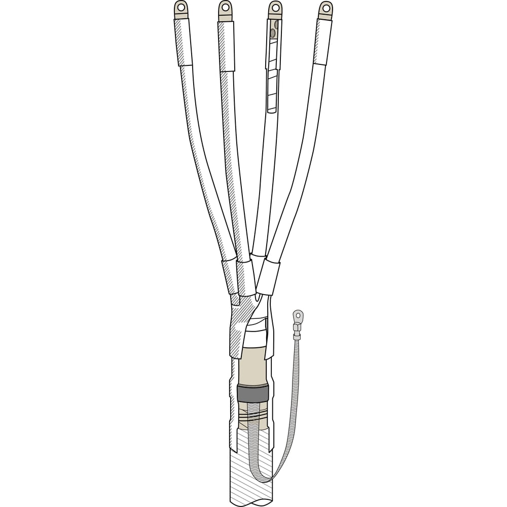 Концевая муфта ЭРГ наружная/внутренняя с бумажной изоляцией 1 кВ ...