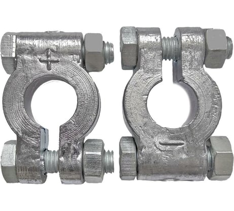 Клеммы АКБ ДАЛИ-авто Набережные Челны вплавленный боковой болт М8, свинцовые, комплект, 280гр DA-02704