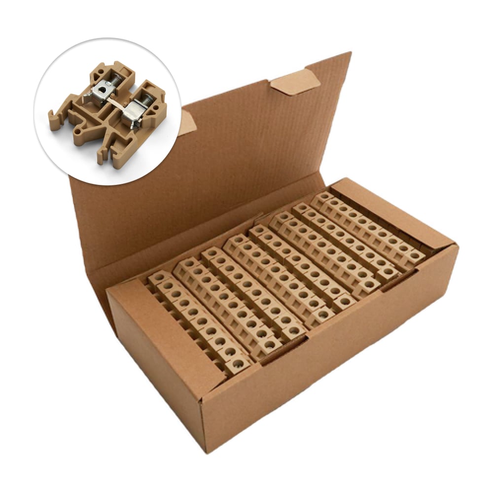 Наборный изолированный (винтовой) зажим STEKKER ЗНИ - 10,0 (JXB10 ...