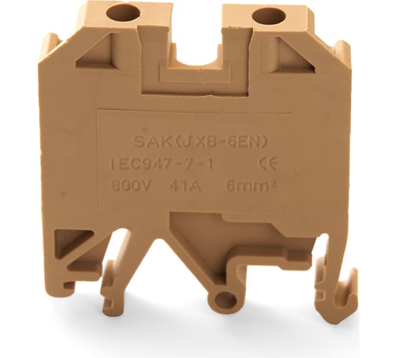 Наборный изолированный (винтовой) зажим STEKKER ЗНИ - 6,0 (JXB 6), бежевый 39935