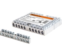 Нулевая шина "n" TDM ELECTRIC 6x9мм 10/1 (10 групп/крепеж по центру) никелированная SQ0801-0304