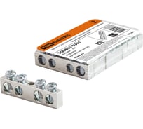 Шина нулевая "N" 6х9мм 4/1 TDM ELECTRIC, 4 группы/крепеж по центру, никелированная SQ0801-0301