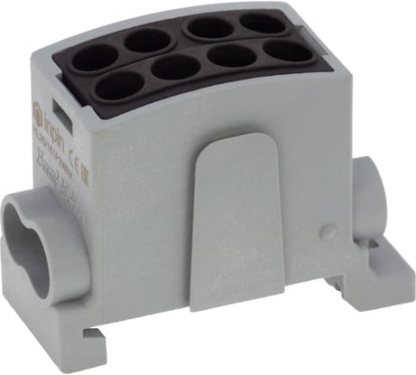Клемма INPIN 4 подключения 2,5-16мм2 1000V 100А черная HL25/161P2WBK