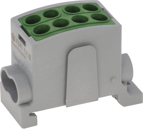 Клемма INPIN 4 подключения 2,5-16мм2 1000V 100А зеленая HL25/161P2WGR