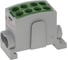 Клемма INPIN 4 подключения 2,5-16мм2 1000V 100А зеленая HL25/161P2WGR 1