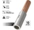 Медно-алюминиевая соединительная гильза TDM ELECTRIC GTL-120/95 SQ0529-0007 2