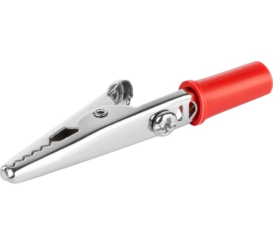 Зажим крокодил TDM ELECTRIC ЗК 15А 53мм красный 10шт SQ0541-0007