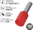 Наконечник-гильза TDM ELECTRIC Е1508 1,5мм2 с изолированным фланцем 100шт SQ0512-0013 2