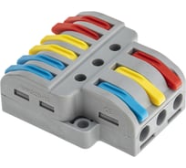 Разветвительная рычажковая клемма duwi CMK-536 PRO 3x6 0,08-4мм2 4шт 26662 8