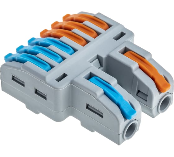 Разветвительная рычажковая клемма duwi CMK-526 PRO 2x6 0.08-4мм2 4шт 26661 1