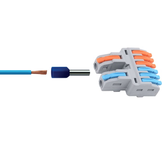 Разветвительная рычажковая клемма duwi CMK-526 PRO 2x6 4мм2 4шт 26661 1 ...