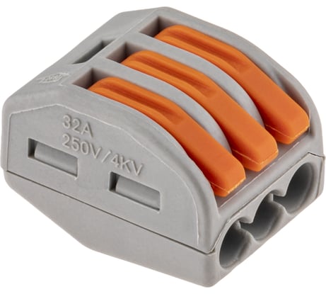 Соединительные монтажные клеммы duwi с рычажком СМК 222-413 4мм2 20 шт. 26630 3