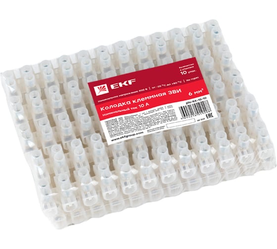 Клеммная колодка 10мм 10А EKF 10 шт plc-KK-10-10