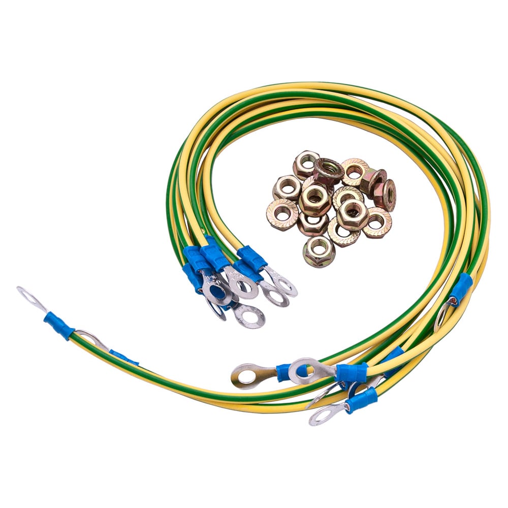 Набор кабелей заземления Cabeus (30см - 6 шт, 40см- 2шт, гайка с .