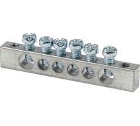 Шина EKF PEN "ноль-земля", 6 отверстий, цинк, крепеж по краям sn1-63-06-k