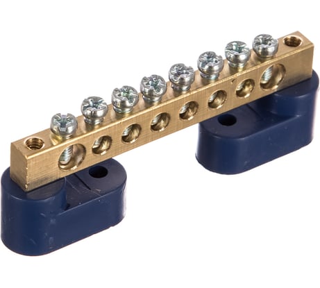 Нулевая шина Navigator на двух угловых изоляторах 6х9-8 71171