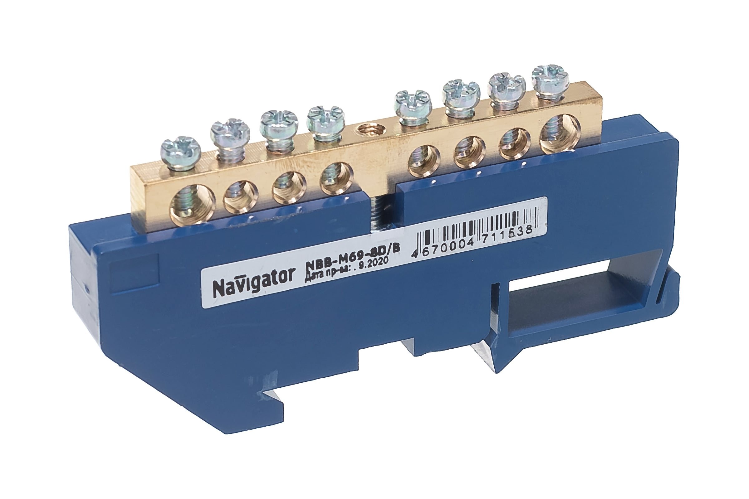 Нулевая шина Navigator на DIN-изоляторе 6х9-8, упаковка 10 штук