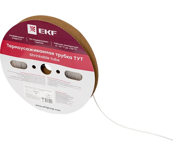Термоусаживаемая трубка EKF ТУТ 2/1 прозрачная рулон PROxima tut-2-tr
